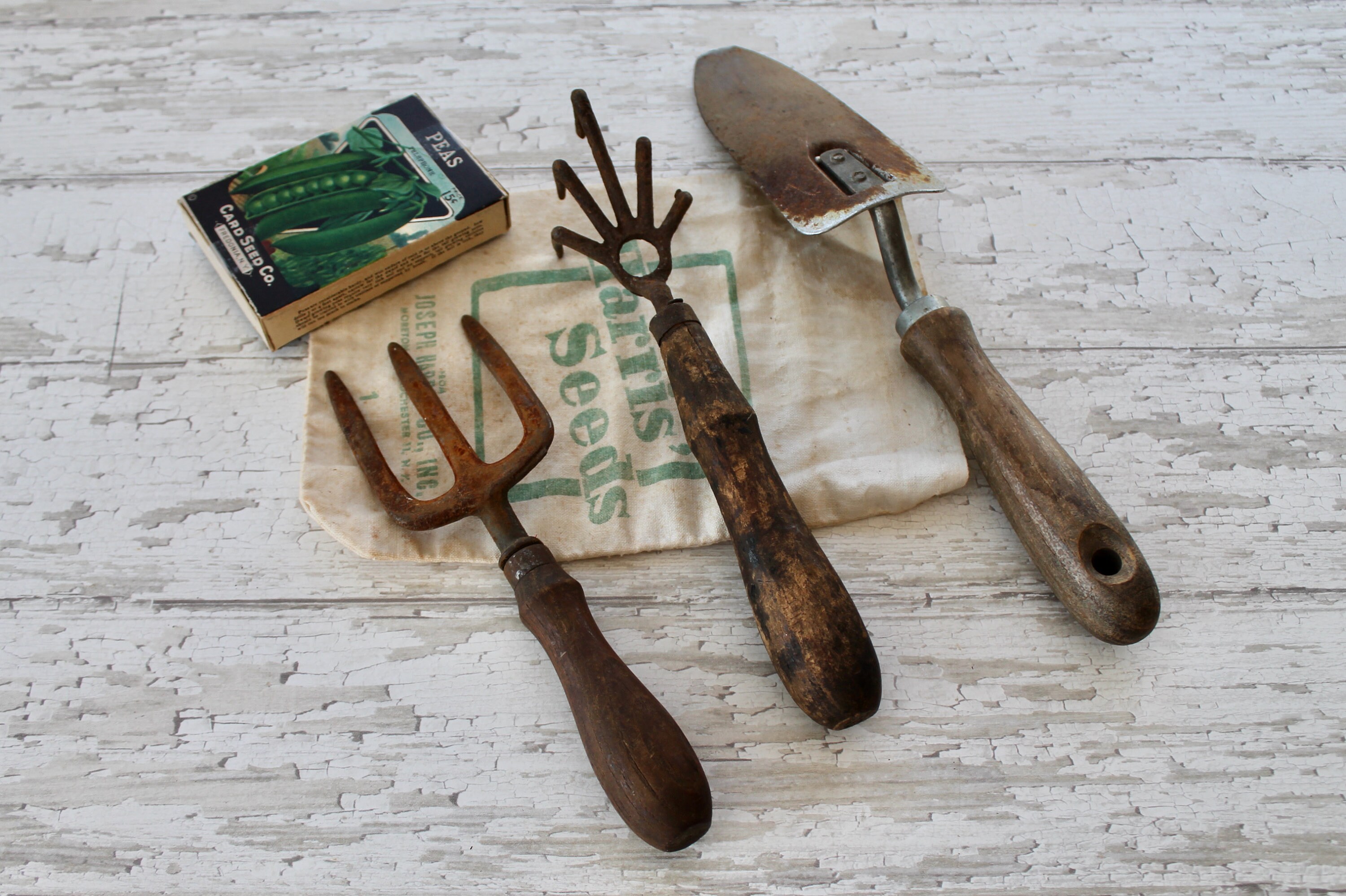 Vintage 2 Hand Held Gardening Tools Vintage Garden Decor Shovel/Trowel and Cultivator