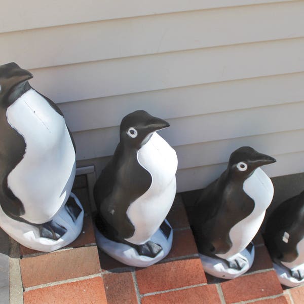 Vintage Large Plastic Blow Mold Black and White Penguin Figure - SOLD SEPARATELY, Vintage Outdoor/Indoor Christmas Decoration