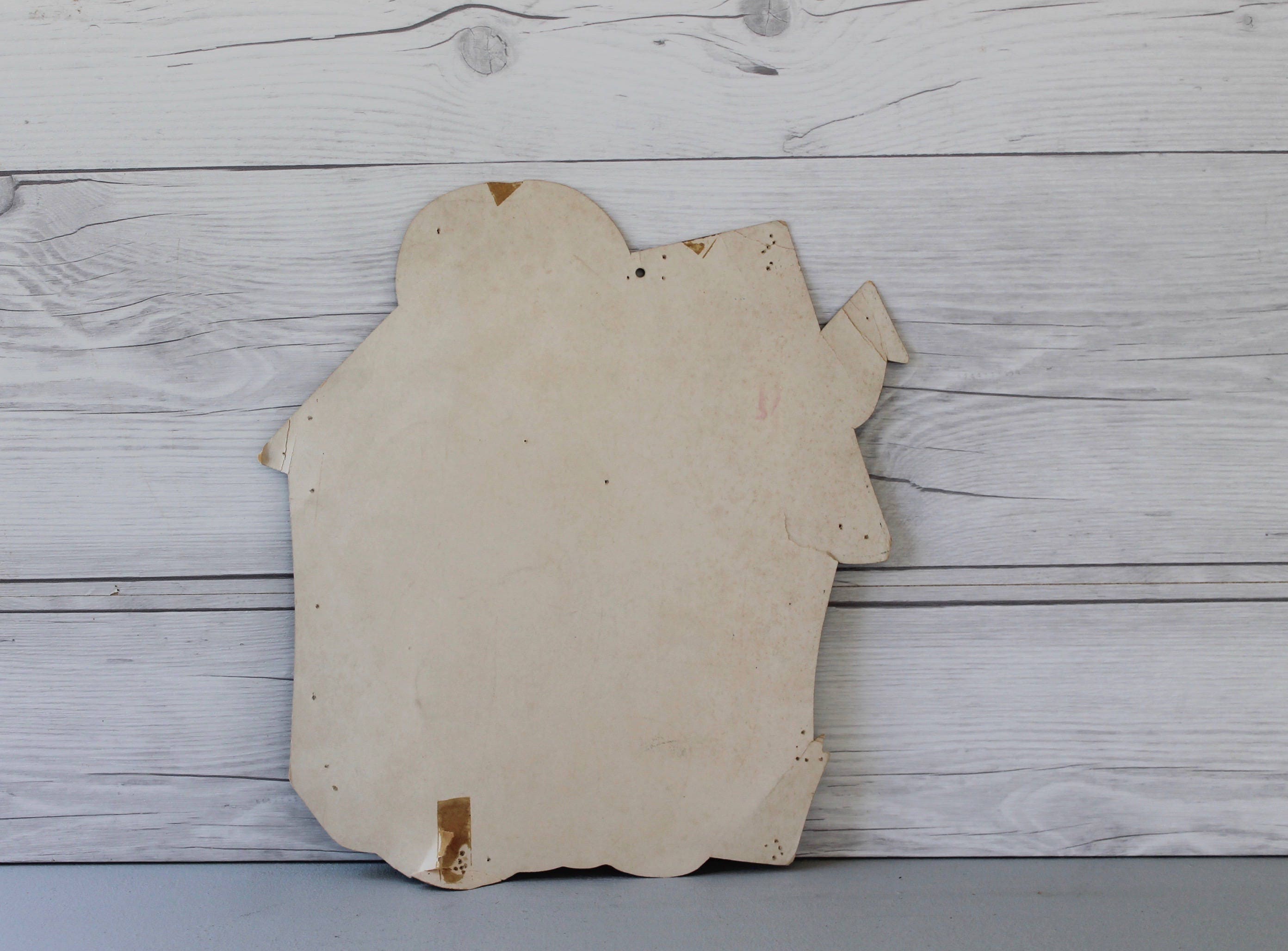 Vintage RARE Paper Die Cut Halloween Pumpkin Head Scarecrow Wall ...