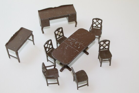 tootsie toy metal dollhouse furniture