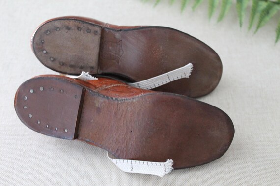 Vintage Handcrafted Pair of Leather Hard Soled Child's Shoes - Boot Shoe Workers Union, Union Stamp Factory 37 View 6