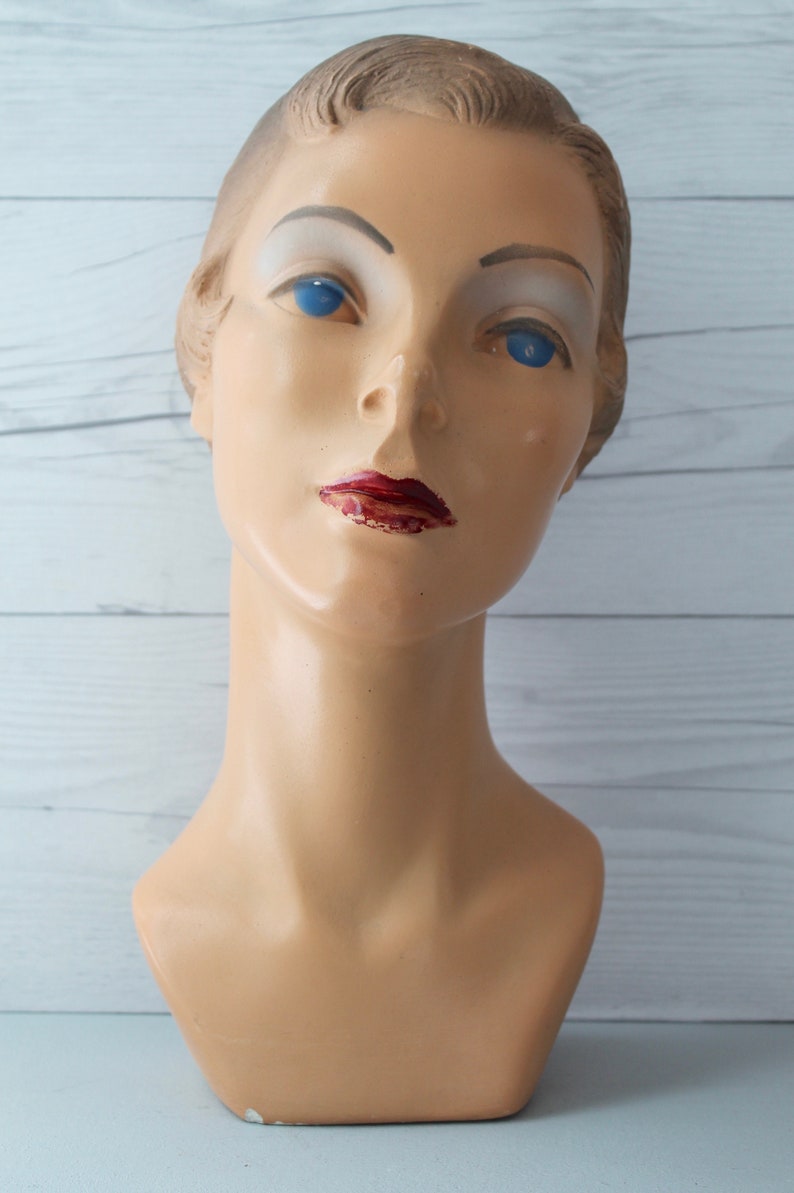 Vintage French Female Mannequin Bust Art Deco Vintage Head Etsy