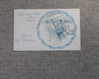 Antique Rare Valentine Post Card, Vintage Valentine's Day Card, Vintage Valentine Greeting Card