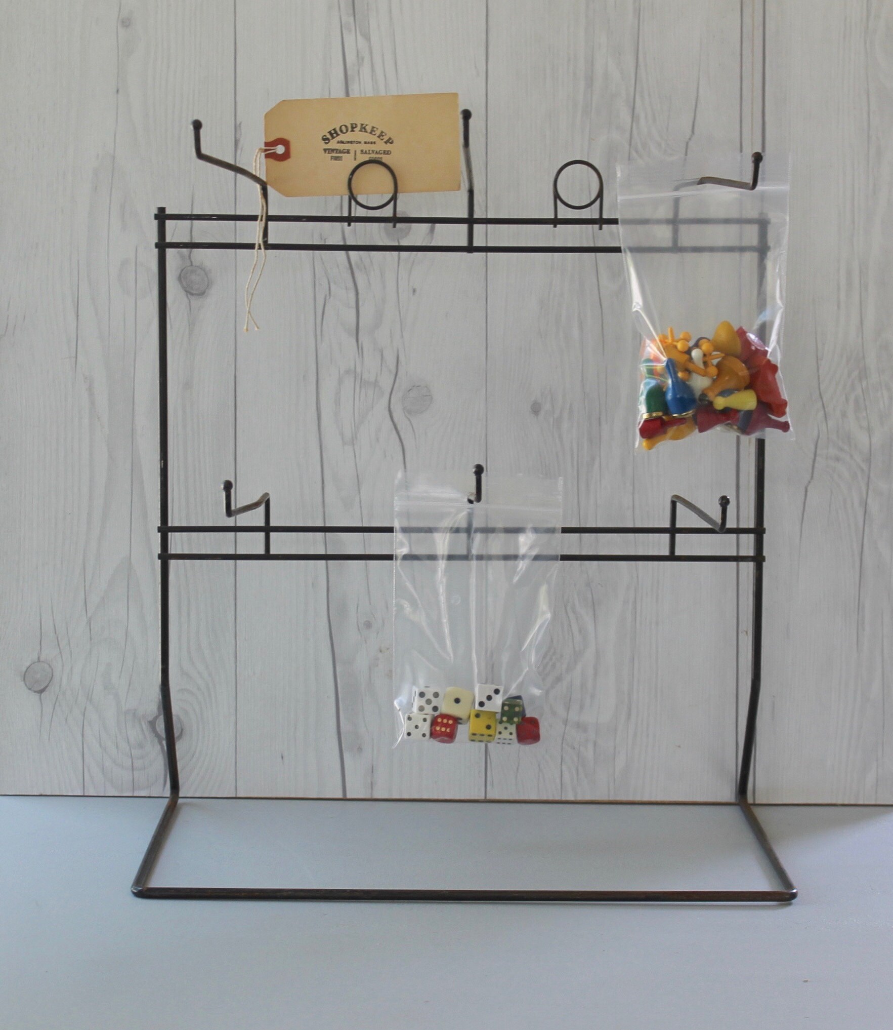 Vintage Metal Store Counter Top Display Rack, Store Display Rack, Table ...