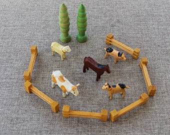 boite erzgebirge Ferme Animaux bois allemagne XIXeme boite erzgebirge Ferme Animaux bois allemagne XIXeme