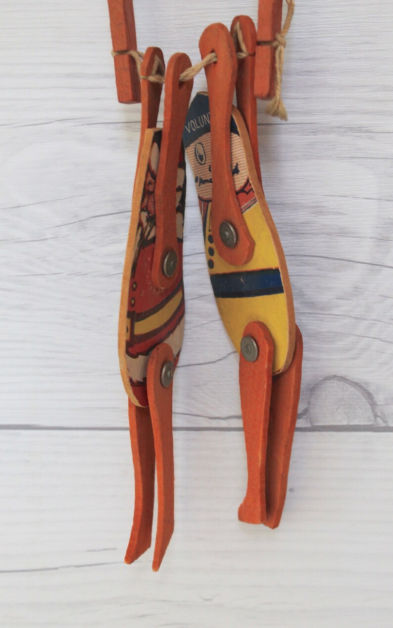 Antique Wooden Circus Trick Trapeze Toy Santa and Palmer Cox Etsy