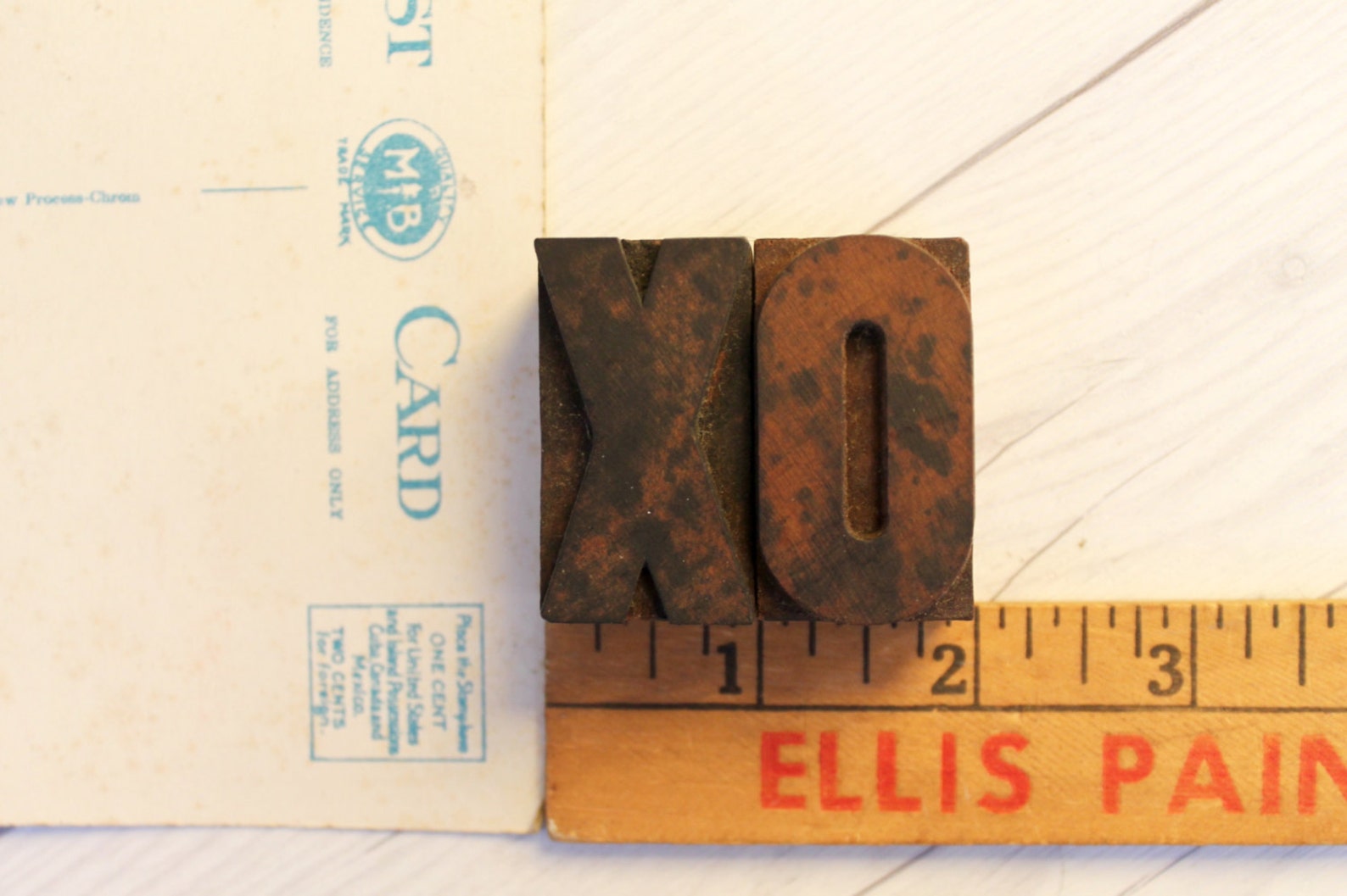 XO Wood Letterpress Letter Blocks From 1930s Vintage Etsy