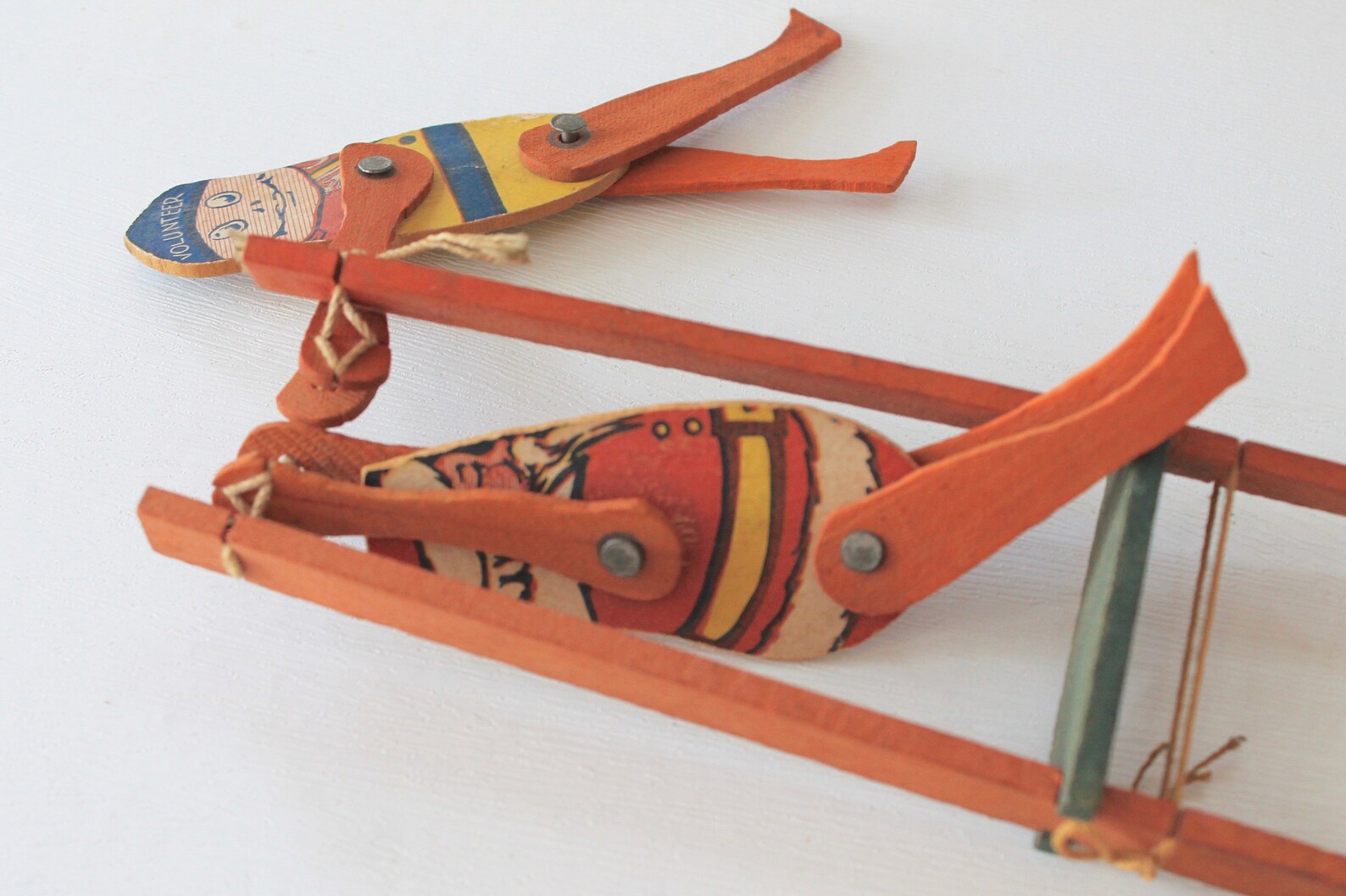 Antique Wooden Circus Trick Trapeze Toy Santa and Palmer Cox Etsy