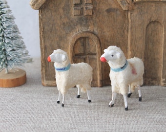 【Daisy さま】antique sheep ❀ イースターの羊さん Antique Wooly Putz Sheep - Etsy