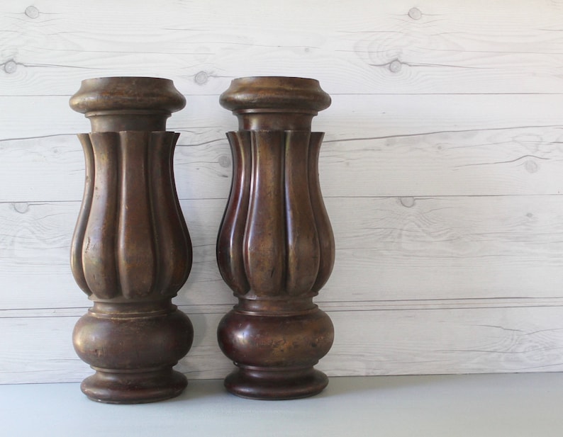 Vintage Pair of Carved Solid Wood Architectural Salvage - Etsy