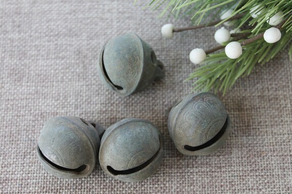 Antique Sleigh Bell SOLD SEPARATELY Vintage Small Bronze Jingle Sleigh Petal Bell Loop Shank Antique Sleigh Bell SOLD SEPARATELY Vintage Small Bronze Jingle Sleigh Petal Bell Loop Shank