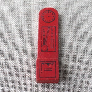 Vintage Miniature Wood Dollhouse Grandfather Clock, Vintage Wooden Dollhouse Furniture, Wood Dollhouse Decor - Clock