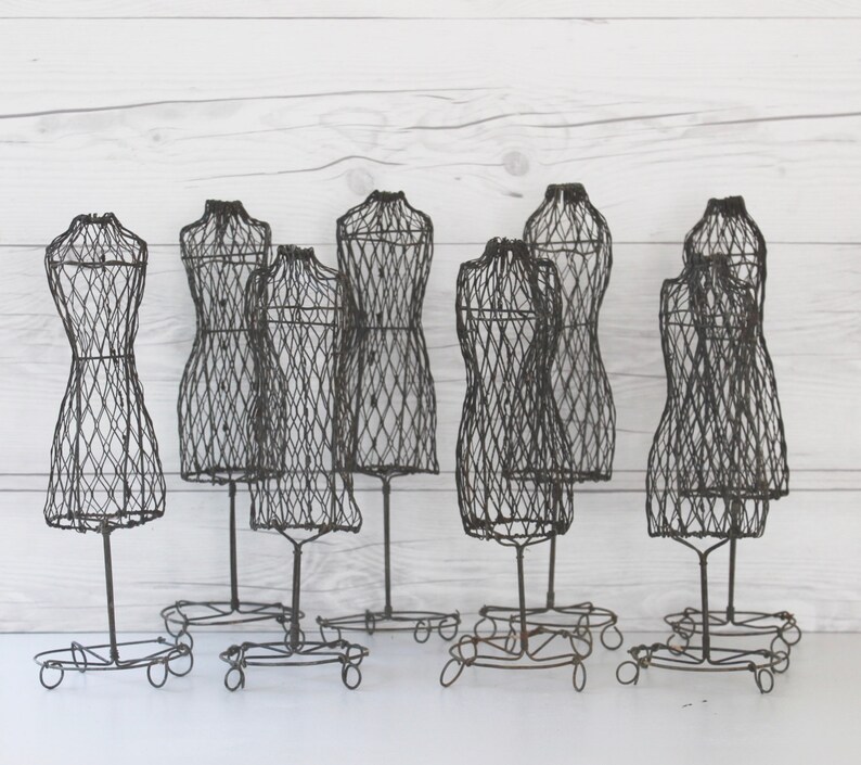 Vintage French Miniature Wire Mannequin Dress Forms Sold Etsy