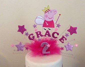 Peppa Cake Topper Etsy