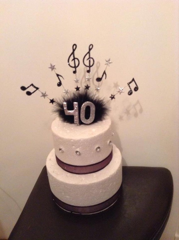 Music Note Cake Topper With Your Choice Of Colour And Age Etsy