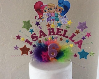 shimmer and shine cake topper