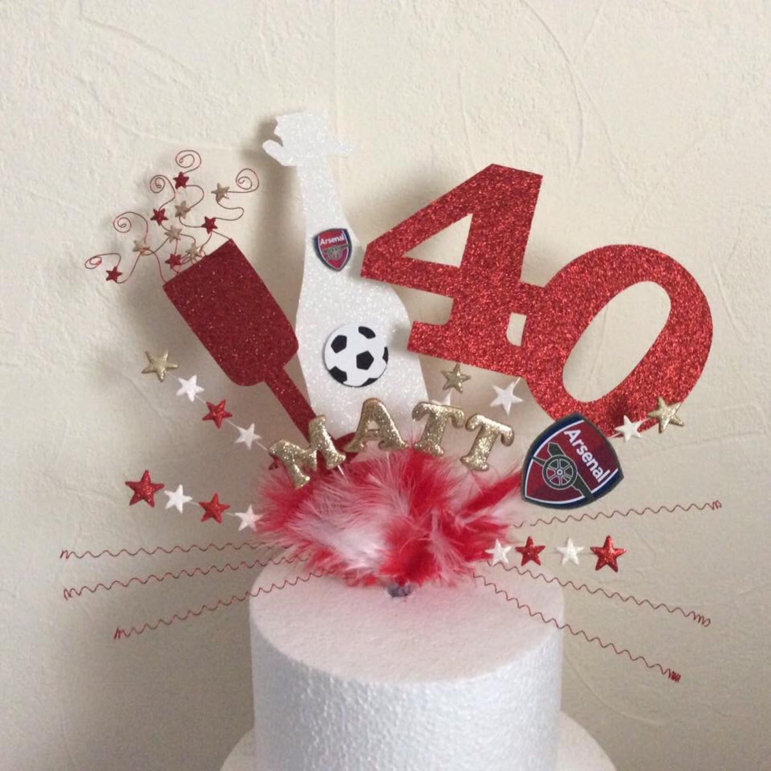 Large Champagne Bottle and Glass Cake Topper or Centre Peice Etsy