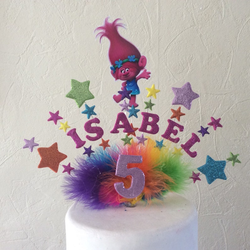 Princess Poppy troll cake topper / centre piece Etsy