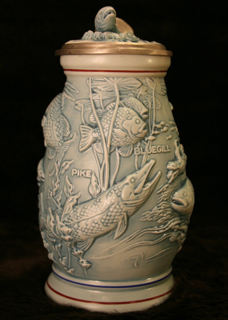 Vintage Avon Beer Stein with Fishing Novelty Scene Etsy
