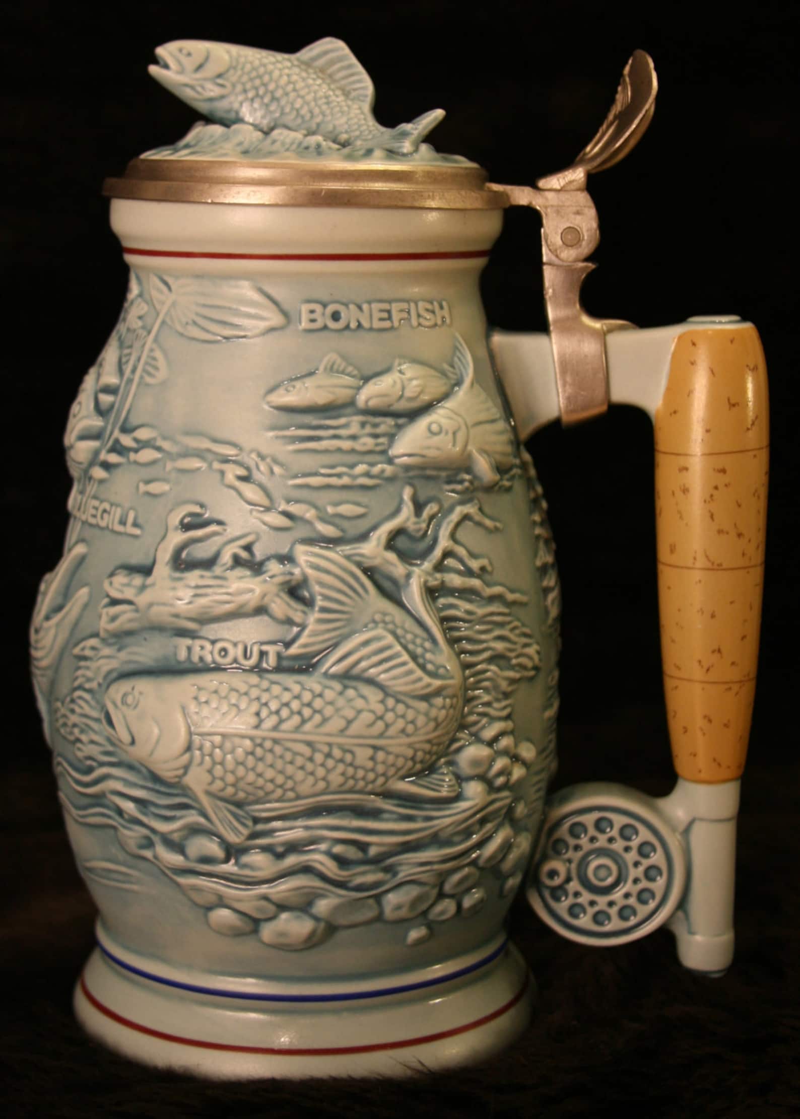Vintage Avon Beer Stein with Fishing Novelty Scene Etsy
