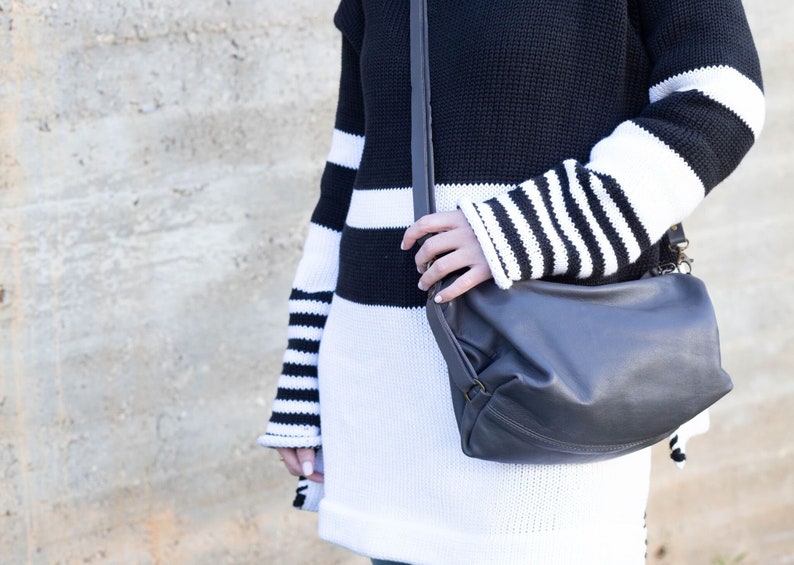 black slouchy crossbody bag