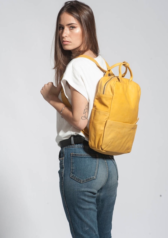 yellow rucksack