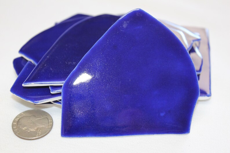 Midnight Blue Mosaic Large Tile Pieces Thin Ceramic Tiles Item T 1309 X Supplies Color
