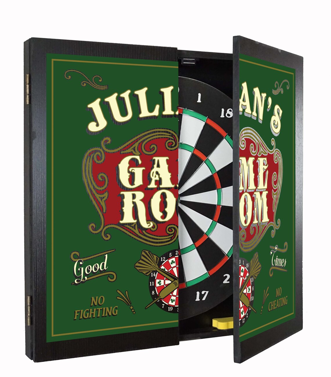 Personalized Game Room Dartboard & Set by the Cocktail Etsy