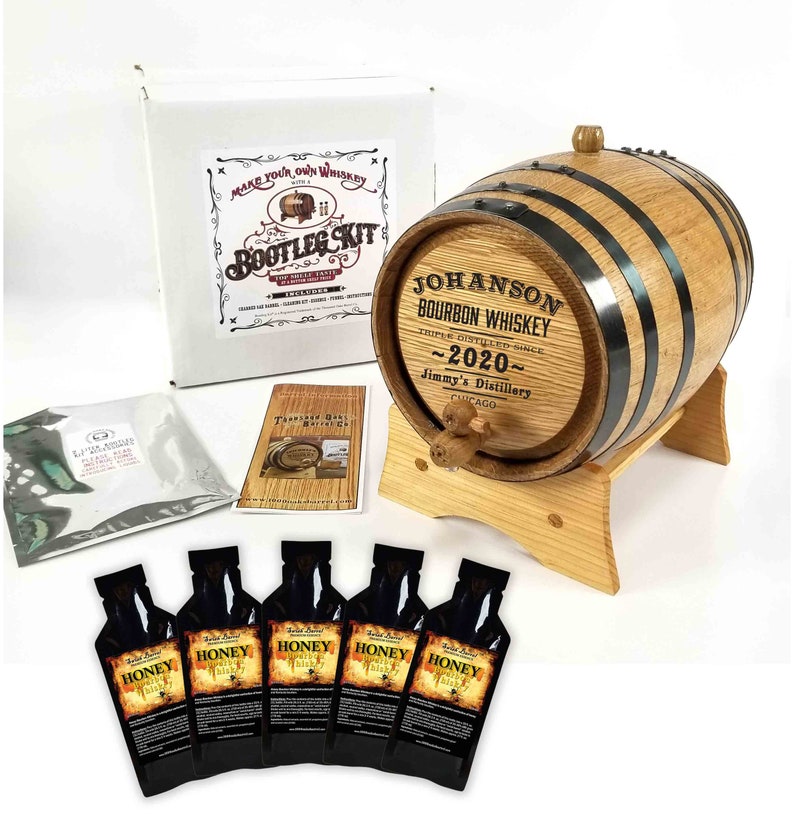 Personalized Bourbon Whiskey Bootleg Kit Make Your Own Bourbon Etsy
