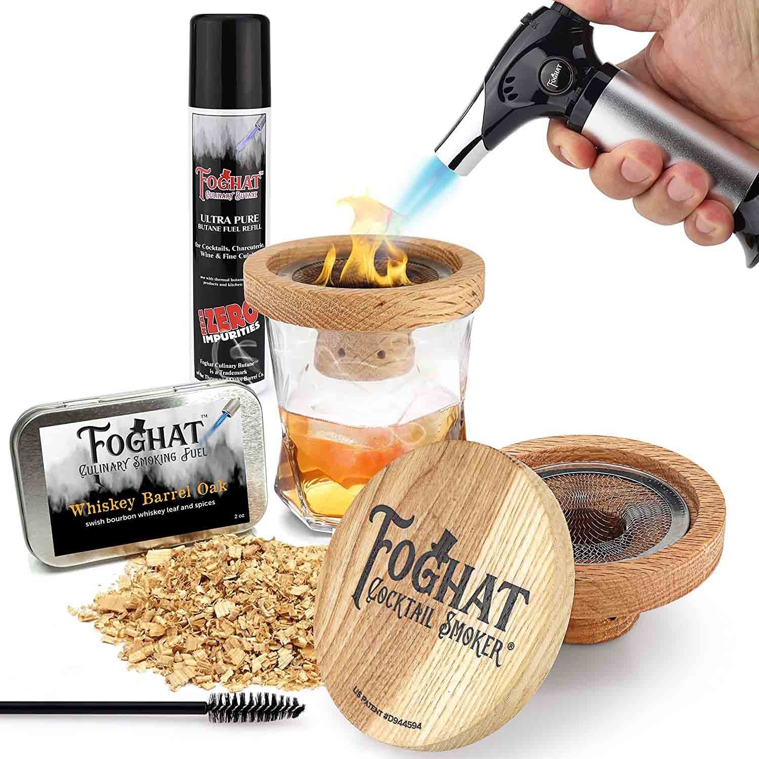 Cocktail Smoker Kit with Torch and Butane - 100% USA Oak Smoker, High-End  Set - Old Fashioned Cocktail Kit for Whiskey - Bourbon Gifts for Men - Gift  from Wife, Daughter, Son 