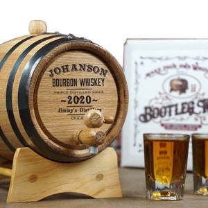 Bourbon Whiskey Bootleg Kit, Personalized, Make and Age Your Own Spirits, American Oak Barrel, 1-5 Liters image 4