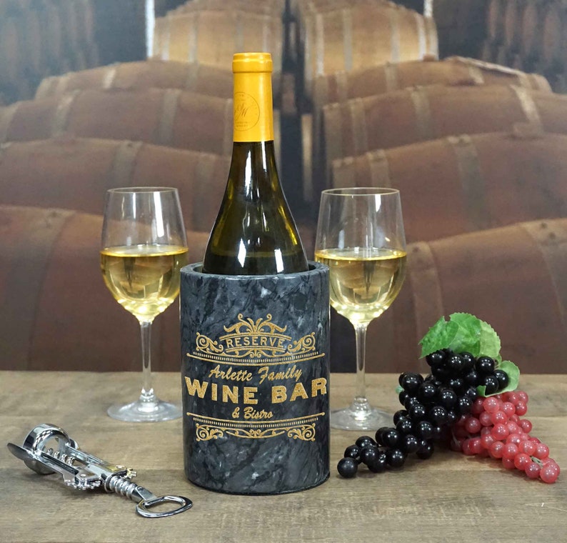 Personalized Bistro Marble Wine Chiller B389 Etsy