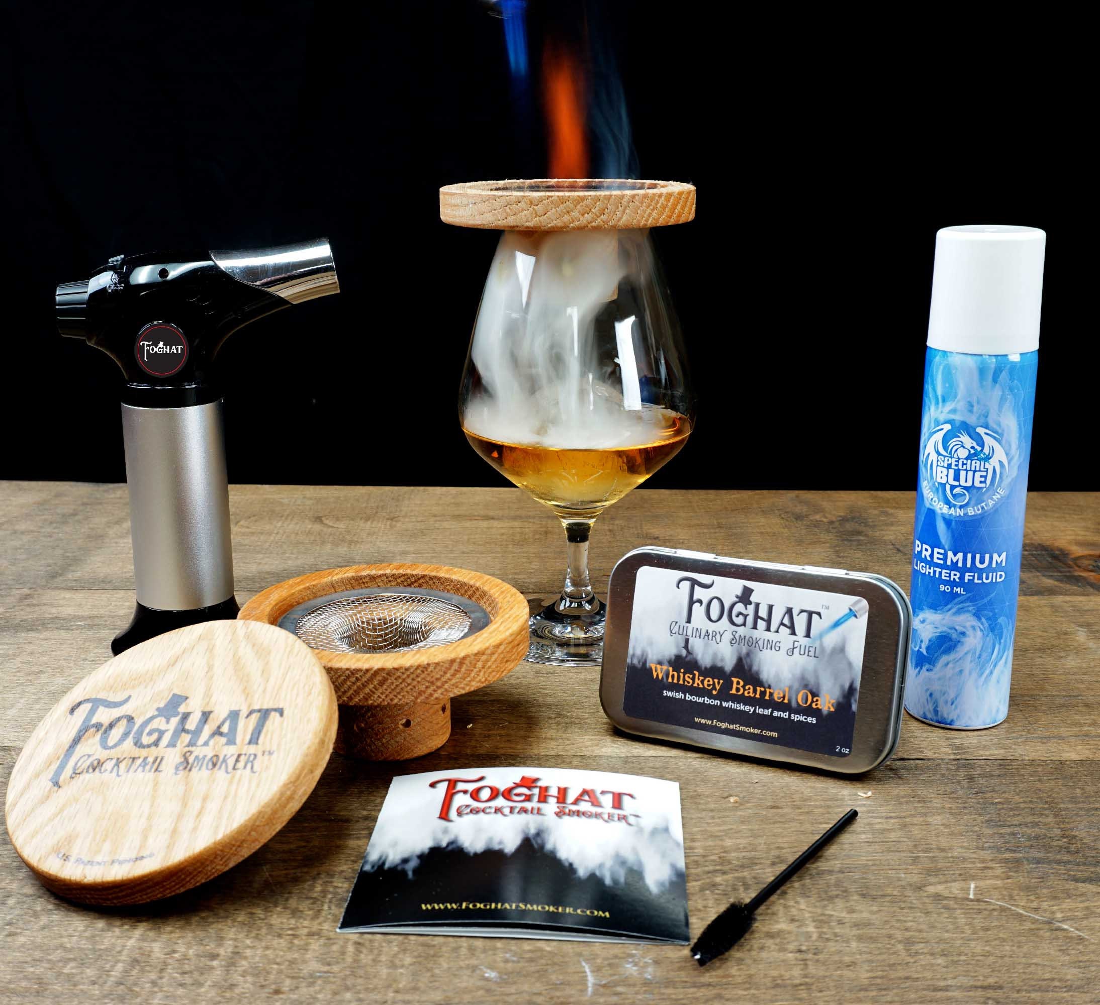 Foghat Cocktail Smoker Kit Cocktail Smoking Kit Oak Wood Etsy
