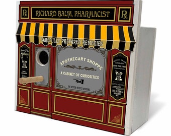 Pharmacist Apothecary Birdhouse, Personalized, Indoor/Outdoor