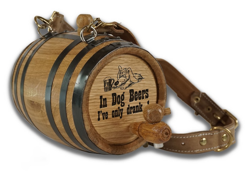 St. Bernard 1/2 Liter Oak Barrel in Dog Beers... Etsy