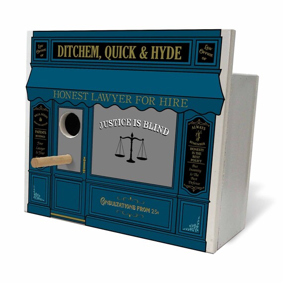 Lawyer Justice Is Blind Birdhouse Q503 Etsy