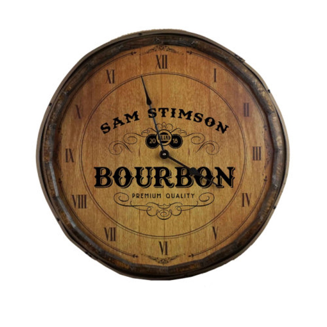 Distillery Clock Distillery Quarter Barrel Clock, Personalized, 21 Diameter - Etsy