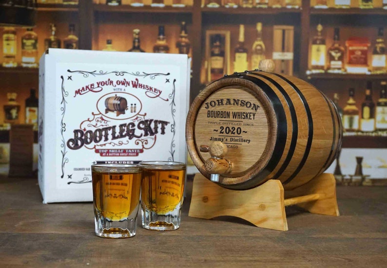 Personalized Bourbon Whiskey Bootleg Kit Make Your Own Bourbon Etsy