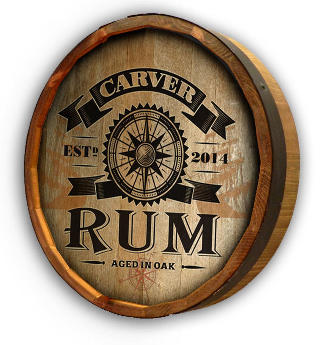 Personalized Rum Quarter Barrel Head Sign Etsy