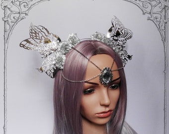 Fairy Headdress "Silver Pixie"