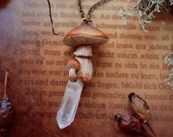 Necklace "Crystal Mushroom"