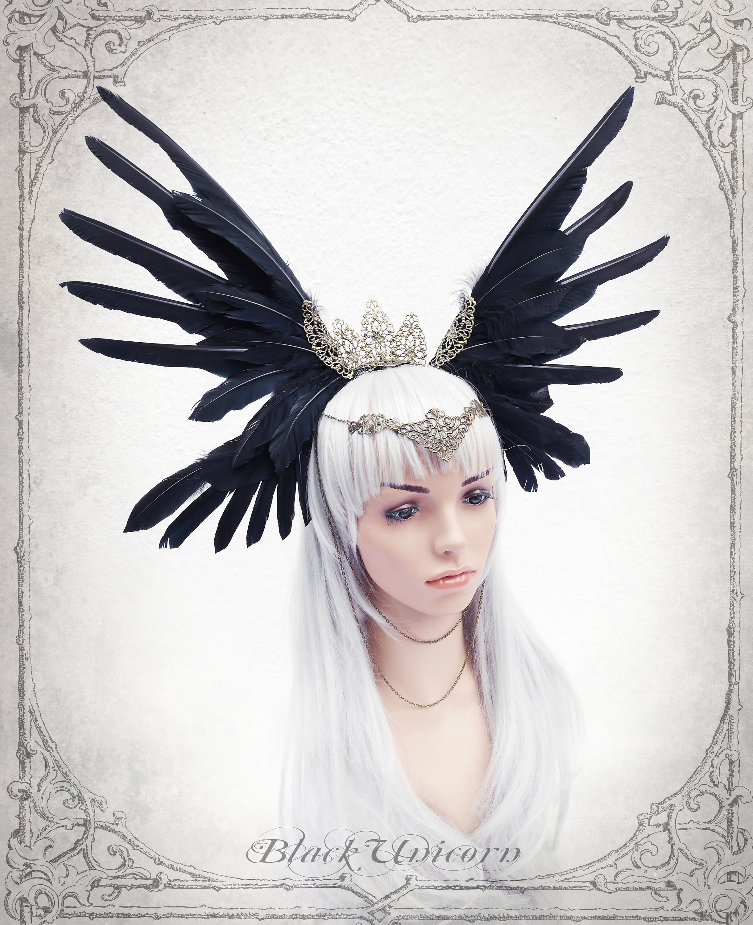 Feather headdress Siren | Etsy
