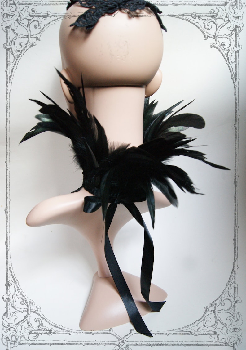 Goth, Black, Lace Necklace Bathory