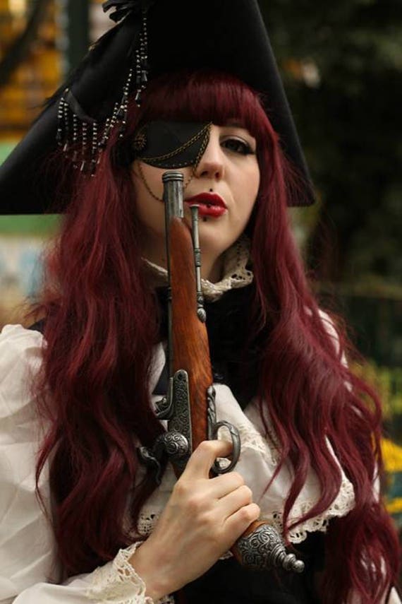 Goth Pirate Tricorn ( Steampunk, Black, Hat ) - Etsy Goth Pirate Tricorn ( Steampunk, Black, Hat ) - Etsy