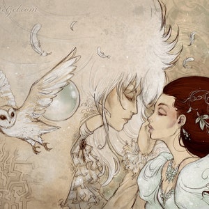 Poster "As the world falls down" (Illustration, Art,  Comic, Print, Labyrinth ,fantasy )