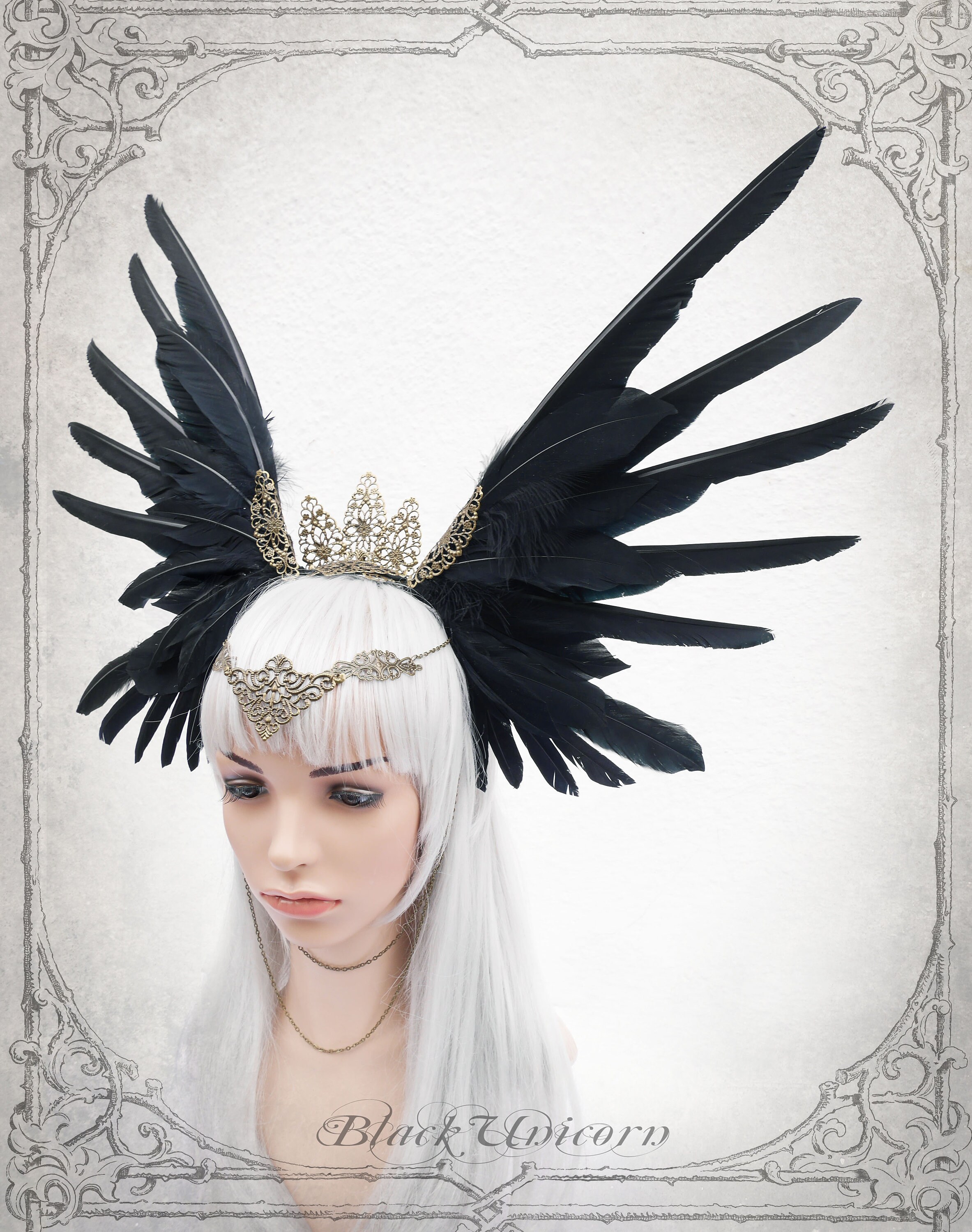 Feather headdress Siren | Etsy