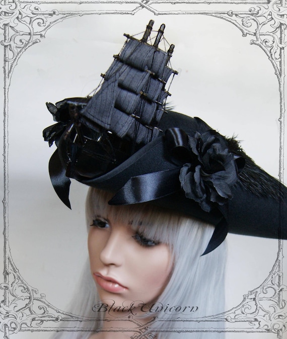 【一点物】 handmade pirate hat gothic 一点物】 handmade pirate hat gothic 一点物】 handmade pirate