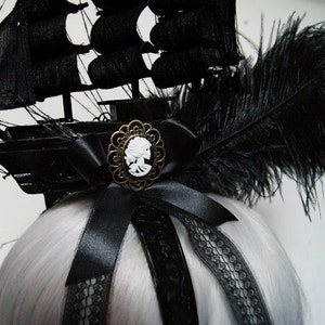 Schiffs-Headdress Barock,Gothic,Fascinator, Marie Antoinette Bild 4