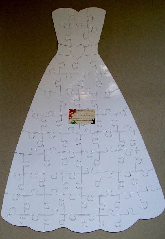 with photo or white Unique Guest Book White Blank Puzzle Pieces Alternative Guestbook Sign In Book Guest Book Puzzle 200 large pieces