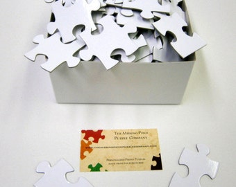 Blank White Puzzle Pieces for Wedding and Event Guest Book